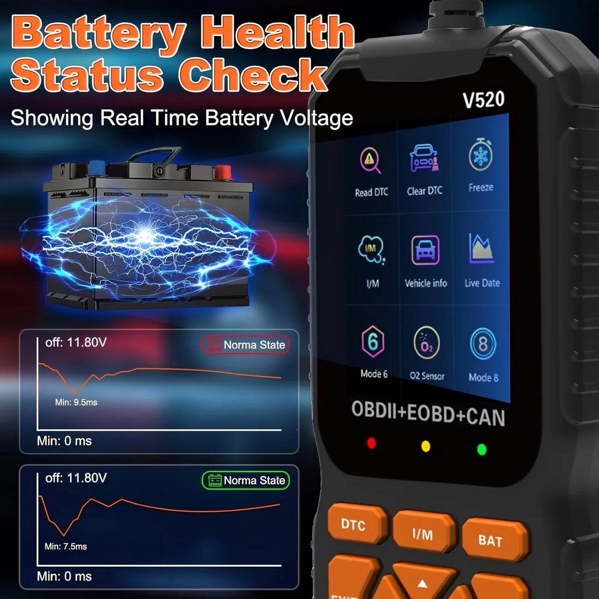 V520 OBD2 Car Diagnostic Scanner – All-in-one Diagnostic Tool