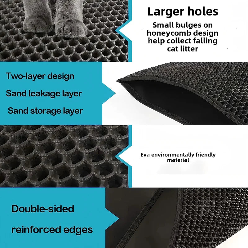 Eva Cat Litter MatDouble Layer Waterproof Cat Litter Mat Pet Litter Box Mat Pet Toilet Cat Mat Cat Toilet Mat