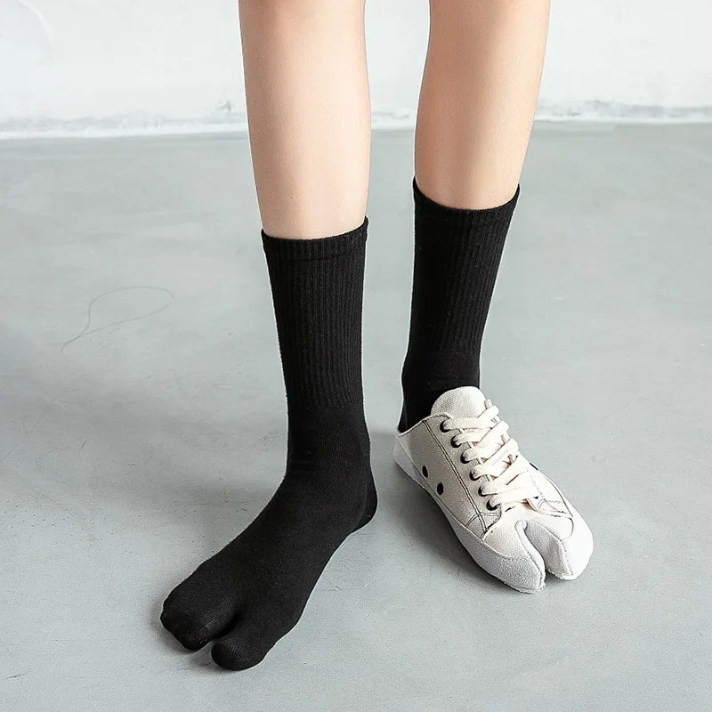 Fashion Japanese Style Tabi Toe Socks for Men Women Summer Fiber Two Finger Socks Kimono Flip Flop Sandal Split Tabi Toe Sock
