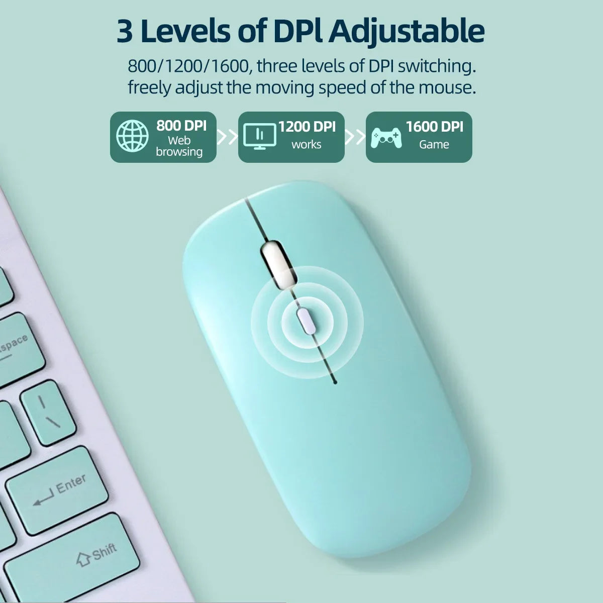 Bluetooth-Compatible Mouse Wireless Mouse Silent Computer Mice
