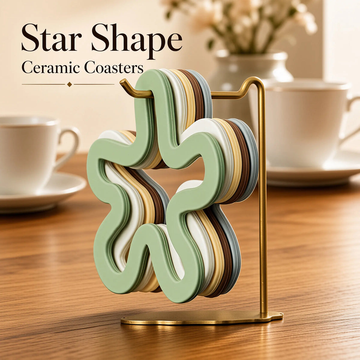 Silicone Drink Coaster Geometric Heat-Resistant Non-Slip Cup Mat for