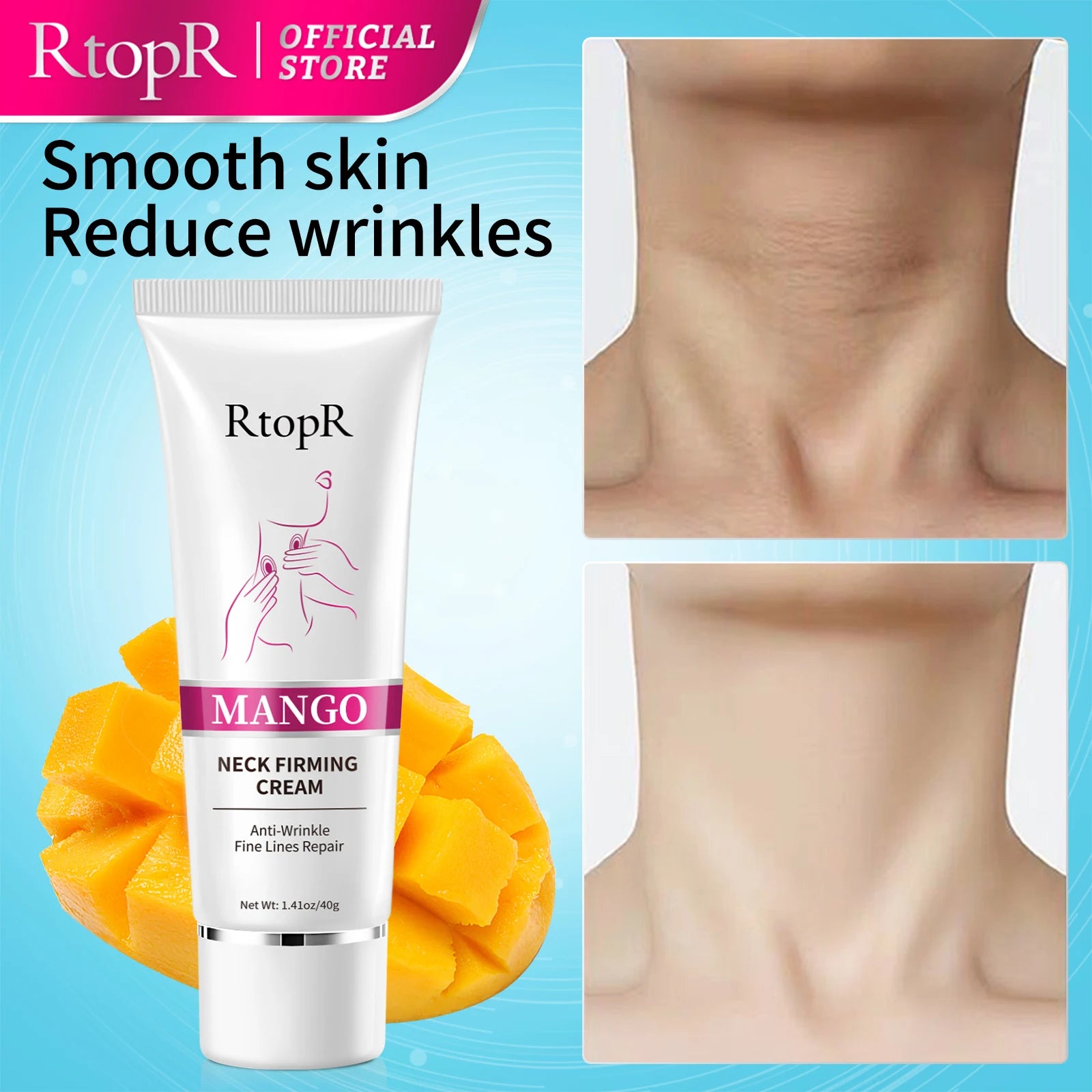 RtopR Neck Firming Wrinkle Remover Cream Rejuvenation Firming Skin Whitening Moisturizing Shape Beauty Neck Skin Care Products