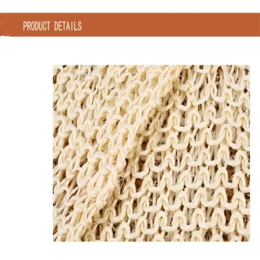 Handle Durable Bathroom Sisal Back Strap Skin Care Shower Scrubber Shower Towel