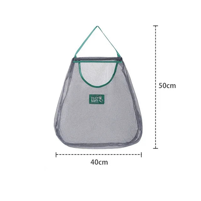 1PC Portable Hanging Mesh Storage Bag Multi-purpose Breathable Kitchen Fruit and Vegetable Hanging Bags