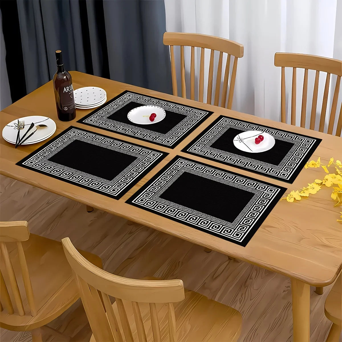 4PC Minimalist Placemats Set – Simple &amp; Washable Kitchen