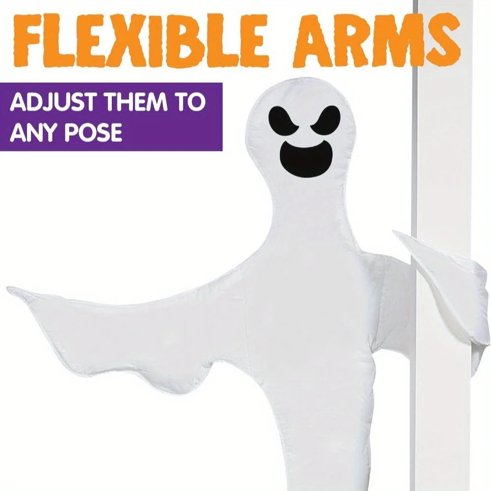 53''Halloween Bendable Tree Wrap Ghost Decoration for Halloween Outdoor