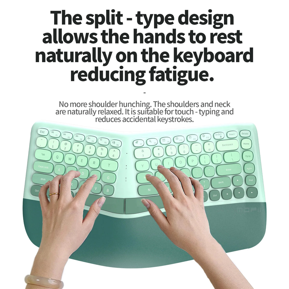 MOFii 1 Set Ergonomic Wireless Keyboard and Mouse Combo