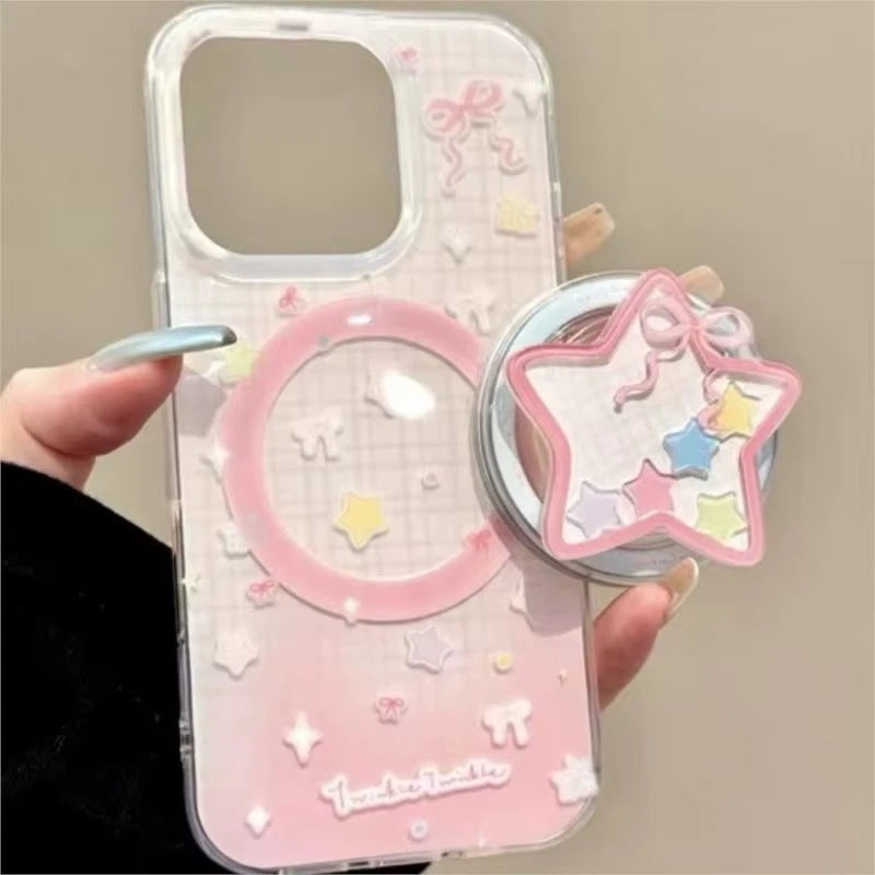 Wing Cartoon For Magsafe Phone Magnetic Griptok Stand For iPhone Funny Foldable Wireless Charging Case Holder