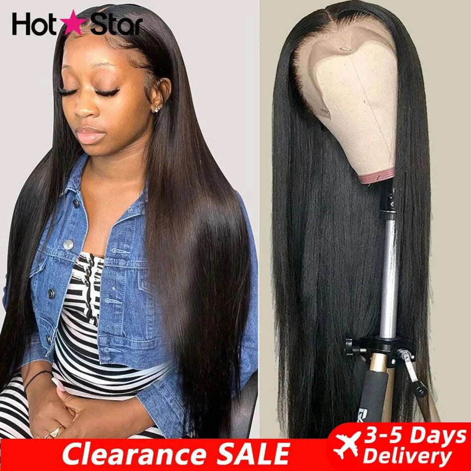 HD Lace Front Human Hair Wigs Straight 13x4 13x6 Transparent Lace