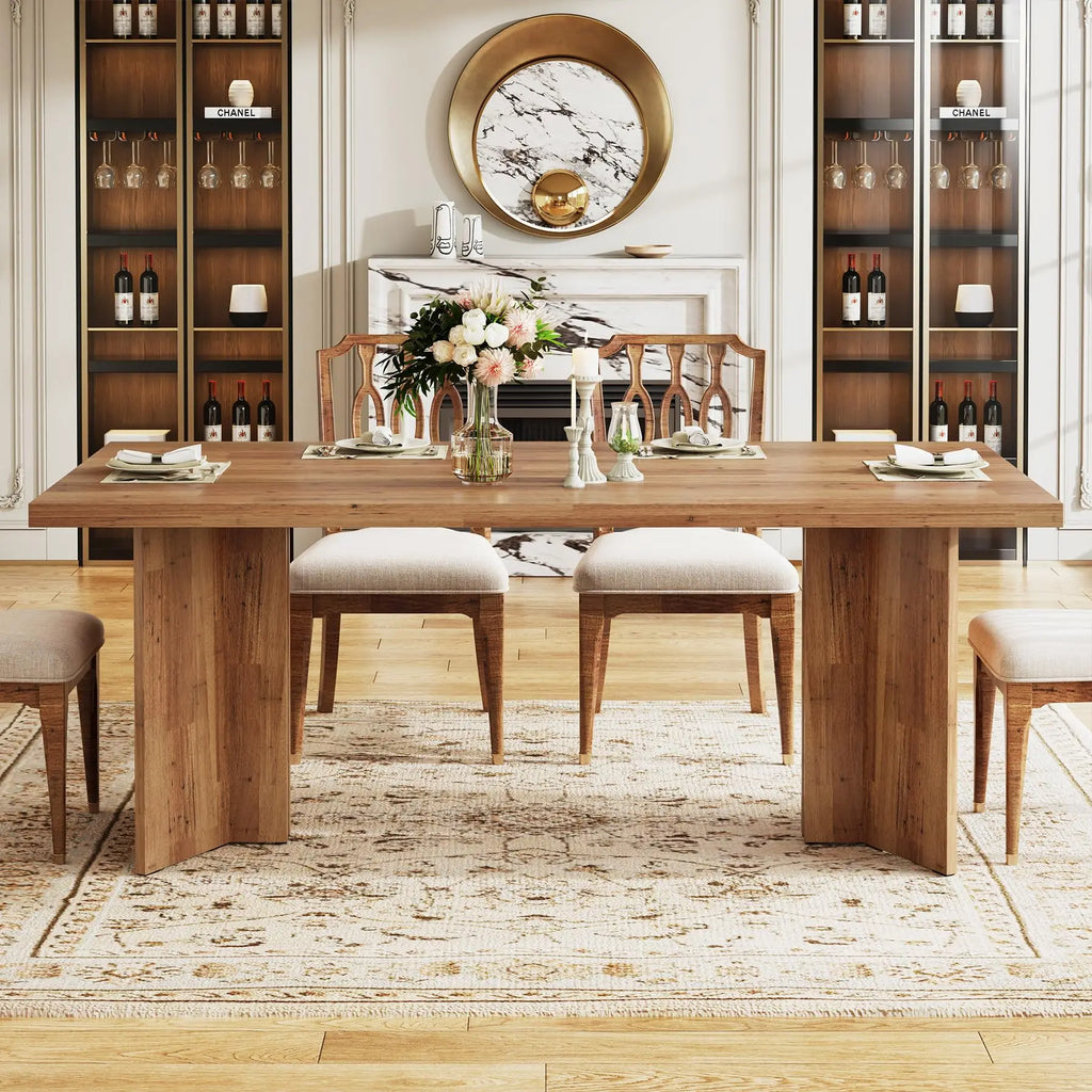 63-Inch Farmhouse Rectangular Dining Table