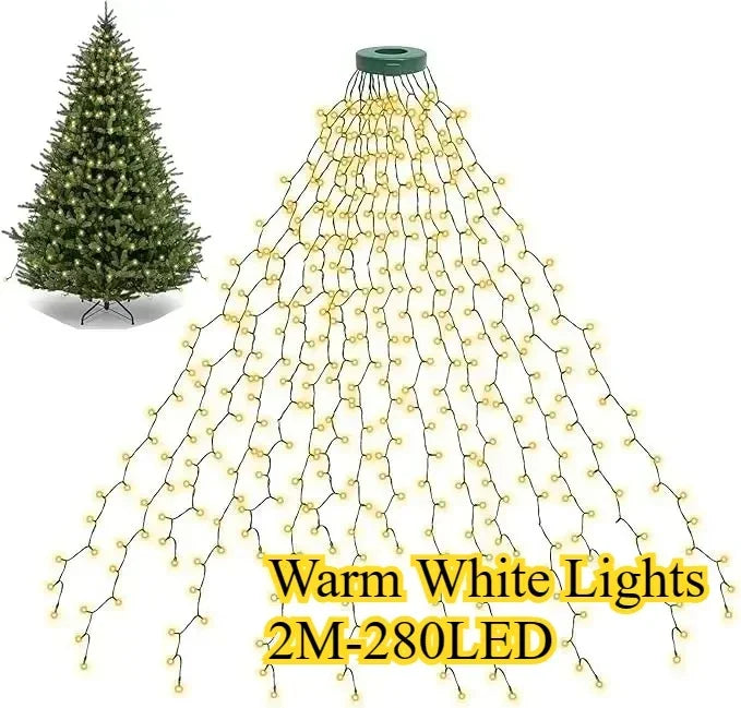 Creative Christmas Tree Led Lights Strips 1.5M/2M/3M New Year's