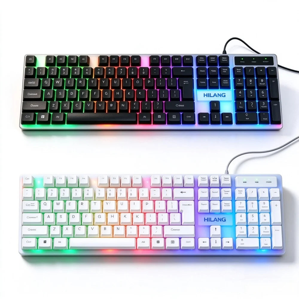 K6 Wired Gaming Keyboard, RGB Backlit, 104 Keys