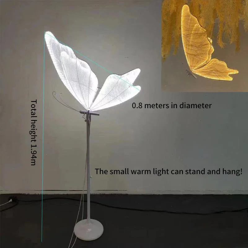 Luminous Butterfly Wings for Wedding, Pendant Ceiling Decoration, Stage Chandelier, T Stage, Road Guide, Event Party