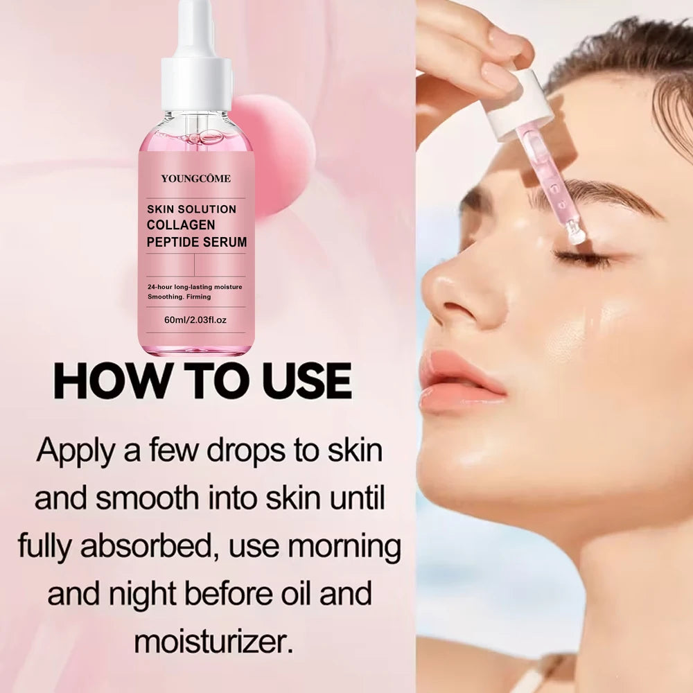 YOUNGCOME Collagen Peptide Serum for Face - Deep Hydration & Firming Essence | Nourishing Skin Care for Smooth Elasticity