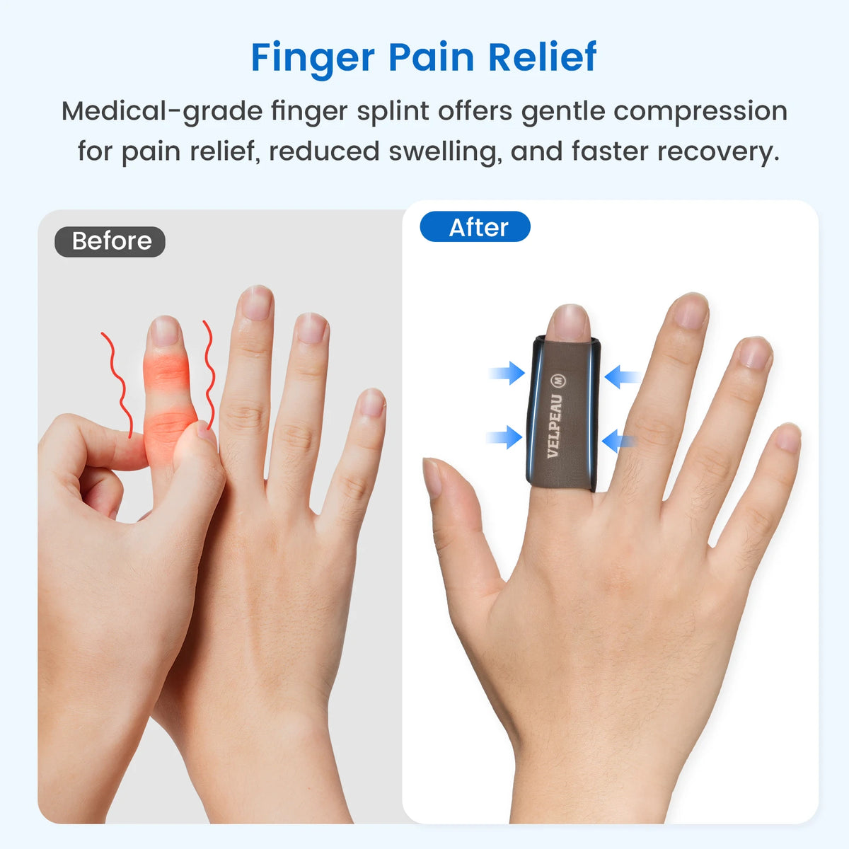 Velpeau Finger Splint for Stroke-Affected Fingers and Arthritis