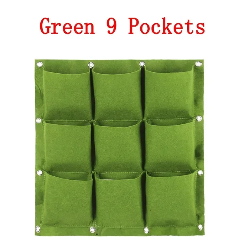 Wall Hanging Pockets Planting Bags Flower Pot Home Garden Grow Bag Garden Planter Vertical Seedling Plant Pot Home Decor Supply