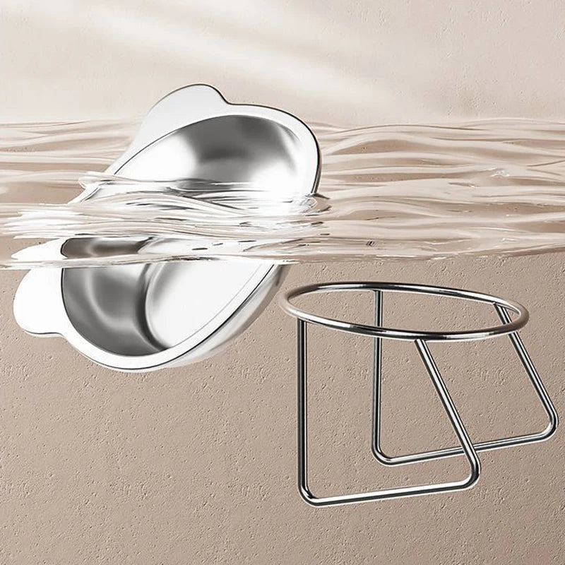 Booteely Tilted Cat Bowl Stainless Steel Cat Food Bowls with Metal