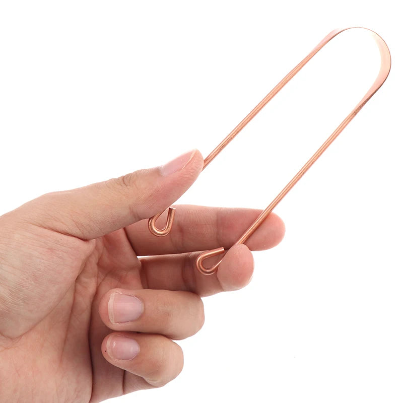 ●1PCS Copper Tongue Scraper Men Women Toothbrush Dental Oral