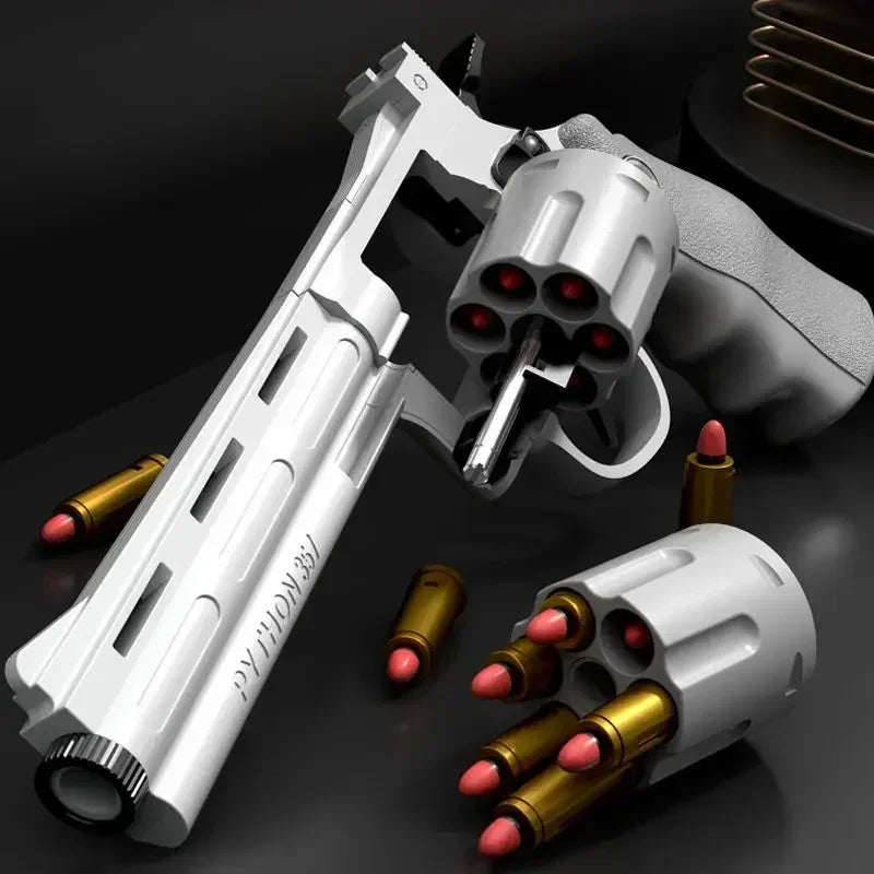 YMagnum ZP5 357 Automatic Continuous Soft Dart Blaster Toy with Multiple Safe Darts Outdoor Action Play Set for Kids and Adults