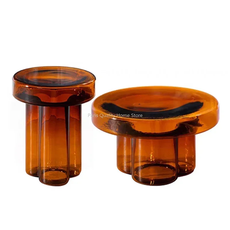 Petal Shape Glass Coffee Table