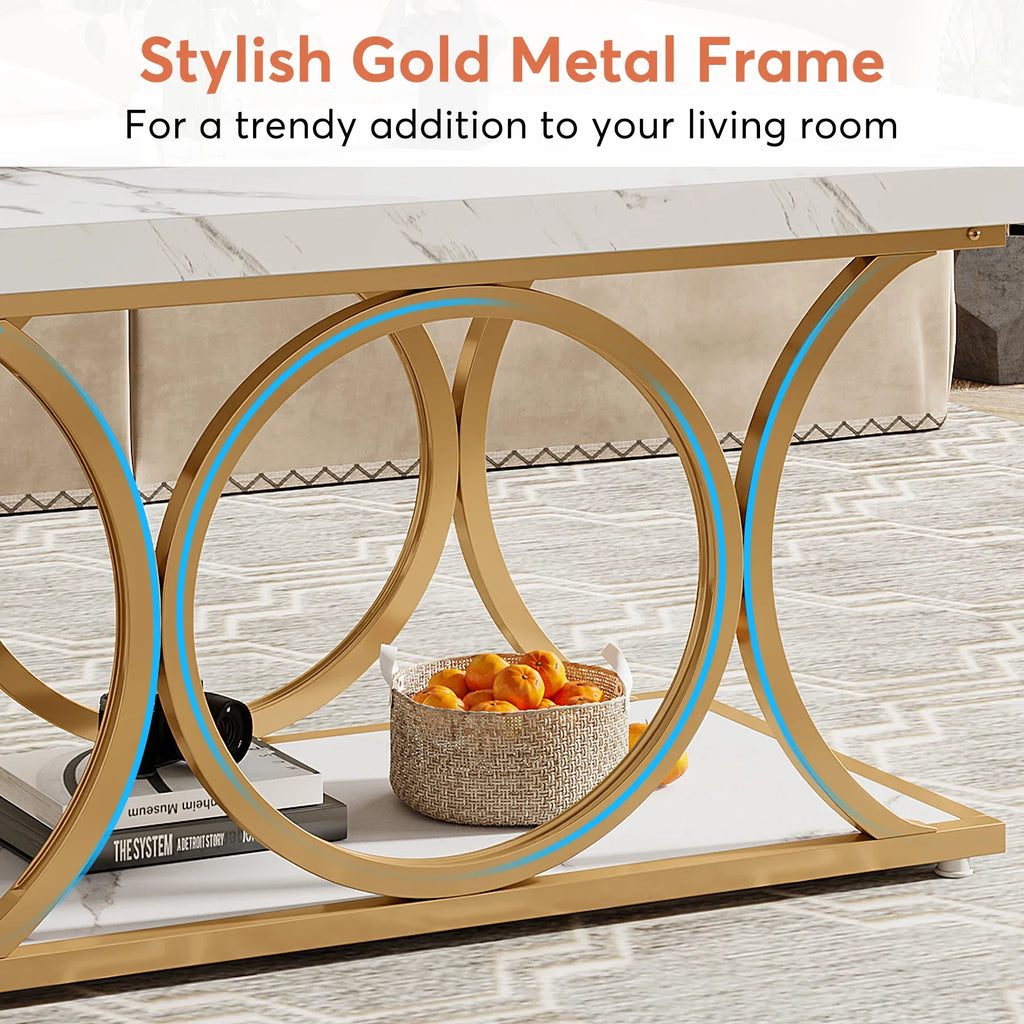 Tribesigns Rectangle Coffee Table Wood