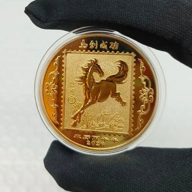 1PC  Metal Collection 2026 New Year Souvenir 40mm Chinese Coins Lucky Animal Horse Collectible Coins