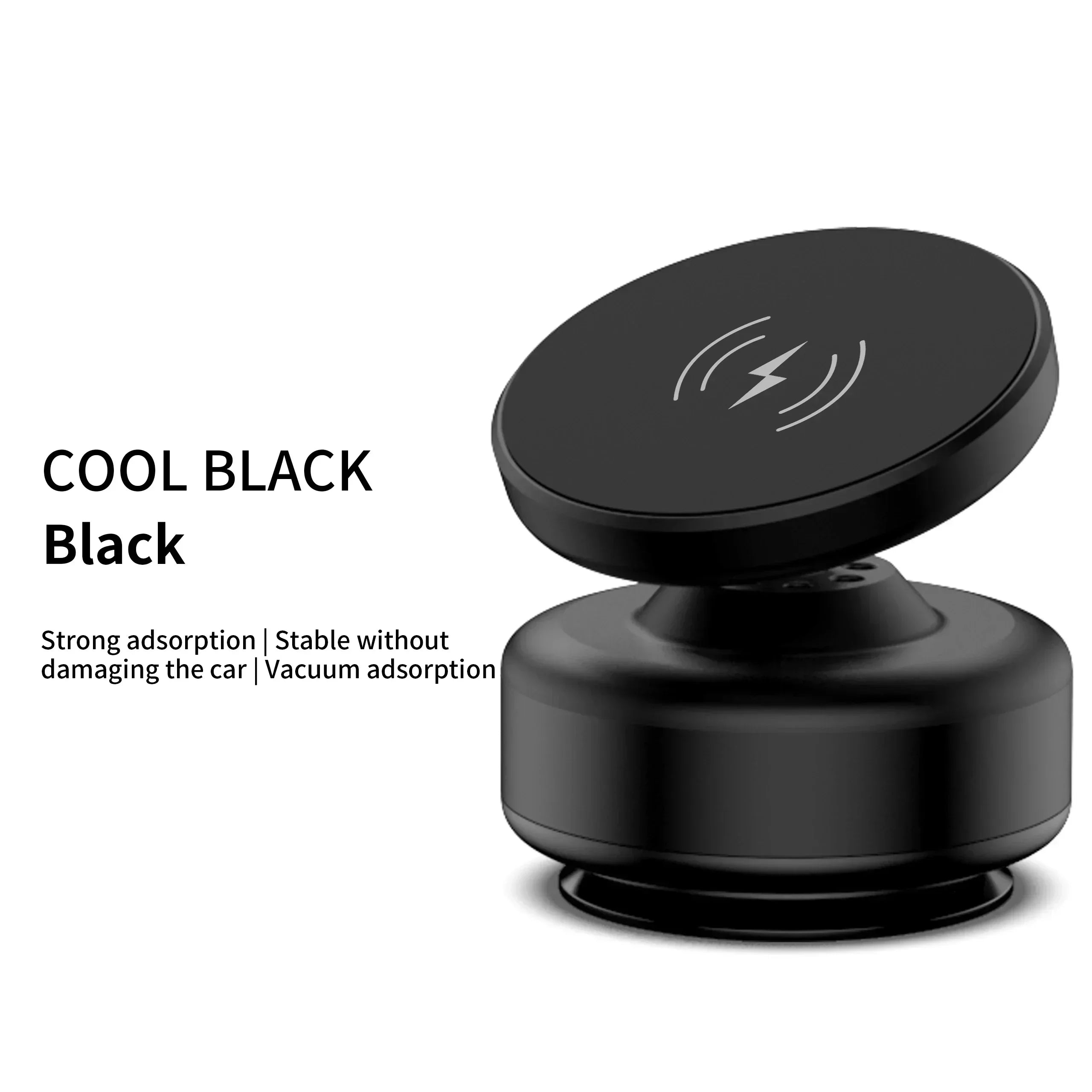 Car Center Console Wireless Charger Magnetic Vacuum Suction Cup Phone Holder for Magsafe iPhone 16 15 14 13 Fast Charging Stand