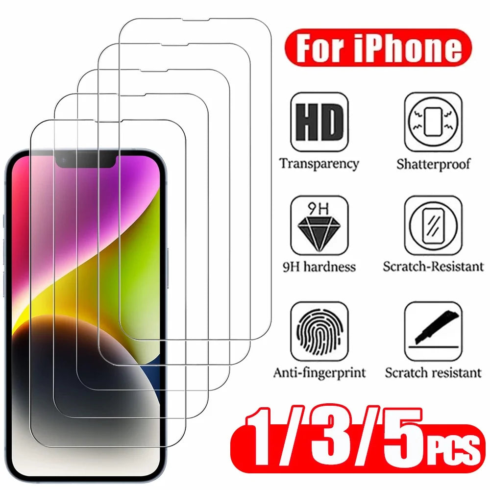 1~5PCS HD Tempered Glass For iPhone 18 16 17