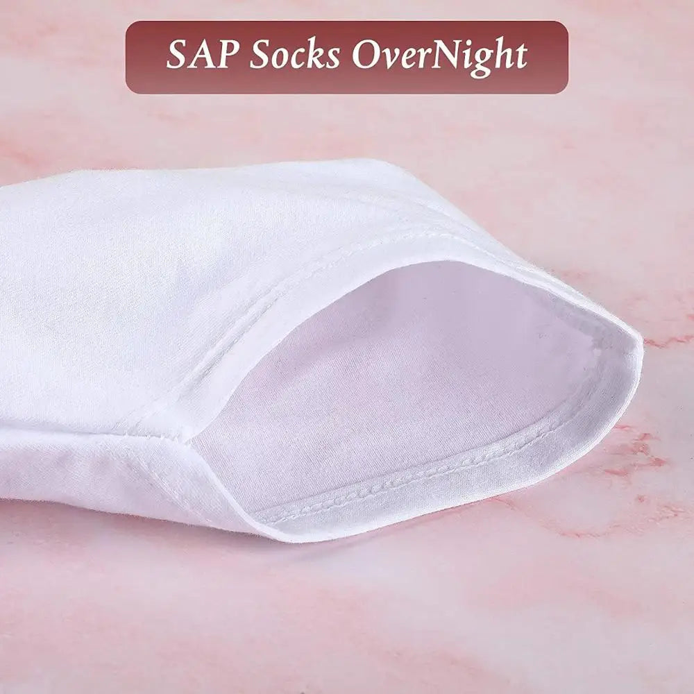 Rough Skin Sleep Socks Soft for Skin Care White Grey Spa Socks Moisturizing Socks Overnight Moisture