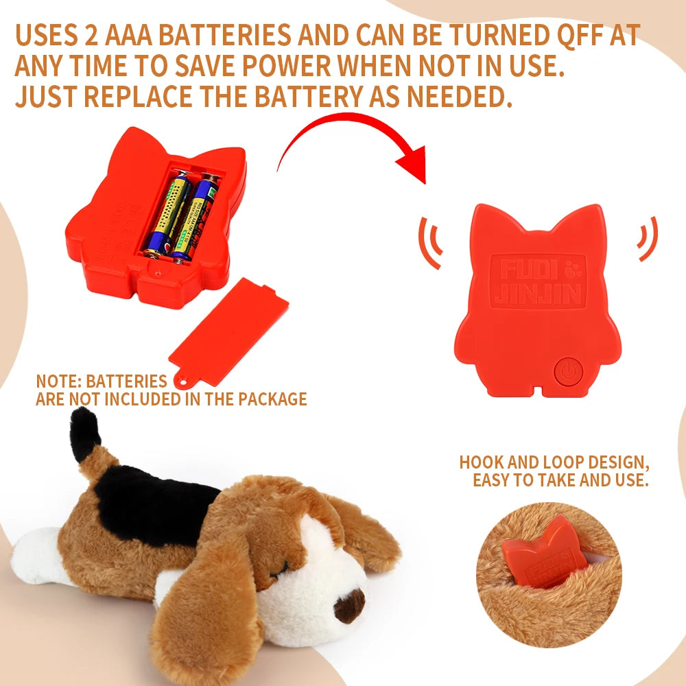 Puppy Dog Heartbeat Toy, Sleep Aid Crate Kennel Training Puppy Toy, Interactive Pet  Squeaky Chew Dog Toy