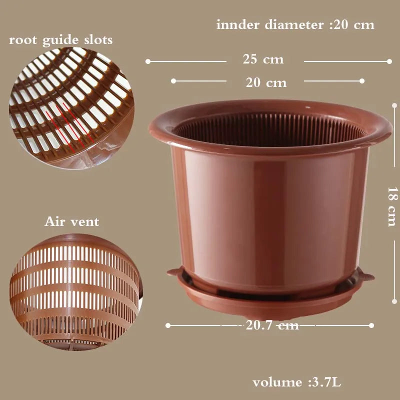 Meshpot 20cm Plastic Orchid Pot Flower Pot Garden Pot Planter Holder Home Decor,Enhance Root Quantity and Activity Good air