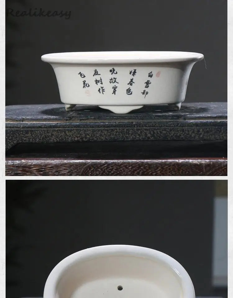 6Size Purple Sand Flower Pot Ceramic Bonsai Pot Handmade Succulent Flower Pot Chinese Landscape Flower Pot Home Decor LE302
