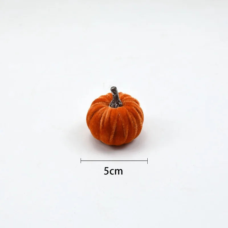 Velvet Artificial Pumpkin Decoration Desktop Pumpkin Ornament Christmas Thanksgiving