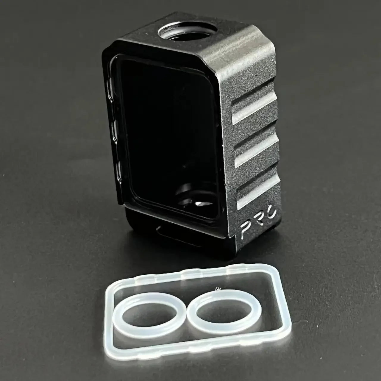 Colorful Aluminum/Acrylic 39mmx26mmx16.5mm Desk Organizer Box BORO with Glass Cover Billet Storage O Rings Holders Accessories