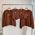 Family Matching Bear-Print Sweatshirt Set