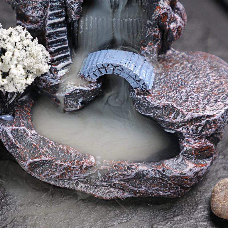 Backflow Incense Holder Waterfall Incense Burner Home Decor Aromatherapy Ornament Incense Cones with Backflow Incense Cones