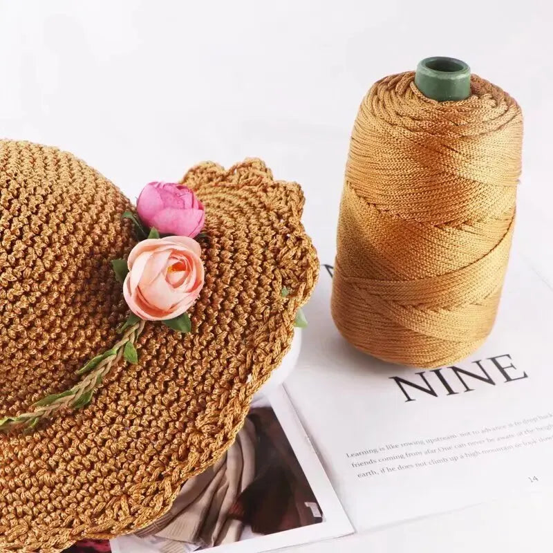 225g Lightweight Ice Silk Thread Handcrafted for Summer Cool Hats, Sun Hats, Storage Baskets, Seat Cushions, Yarn