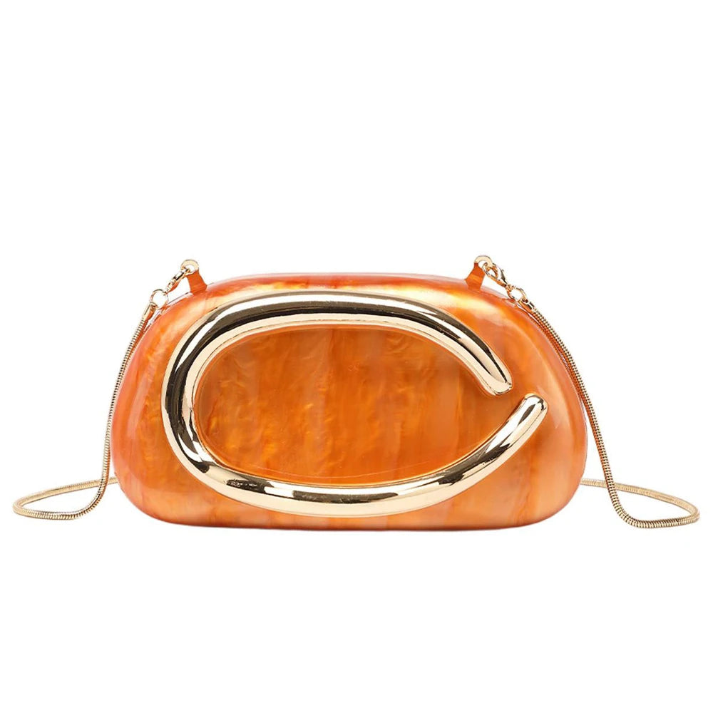 Women's Gold Metal Evening Clutch