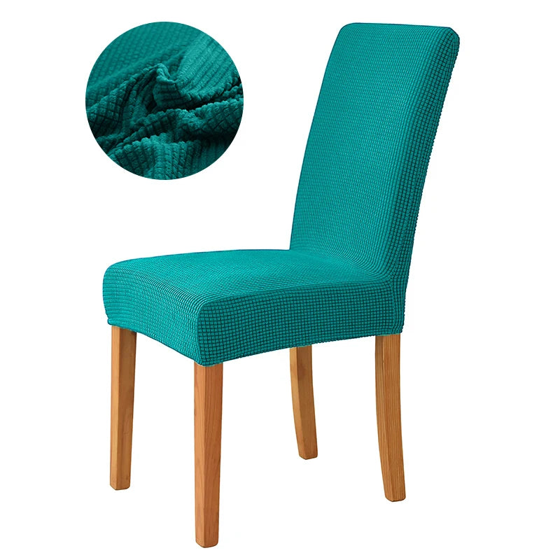 Elastic Dining Chair Cover Stretch Seat Slipcover Jacquard Spandex Protector Case for Kitchen Chair Seat Home Hotel Banquet