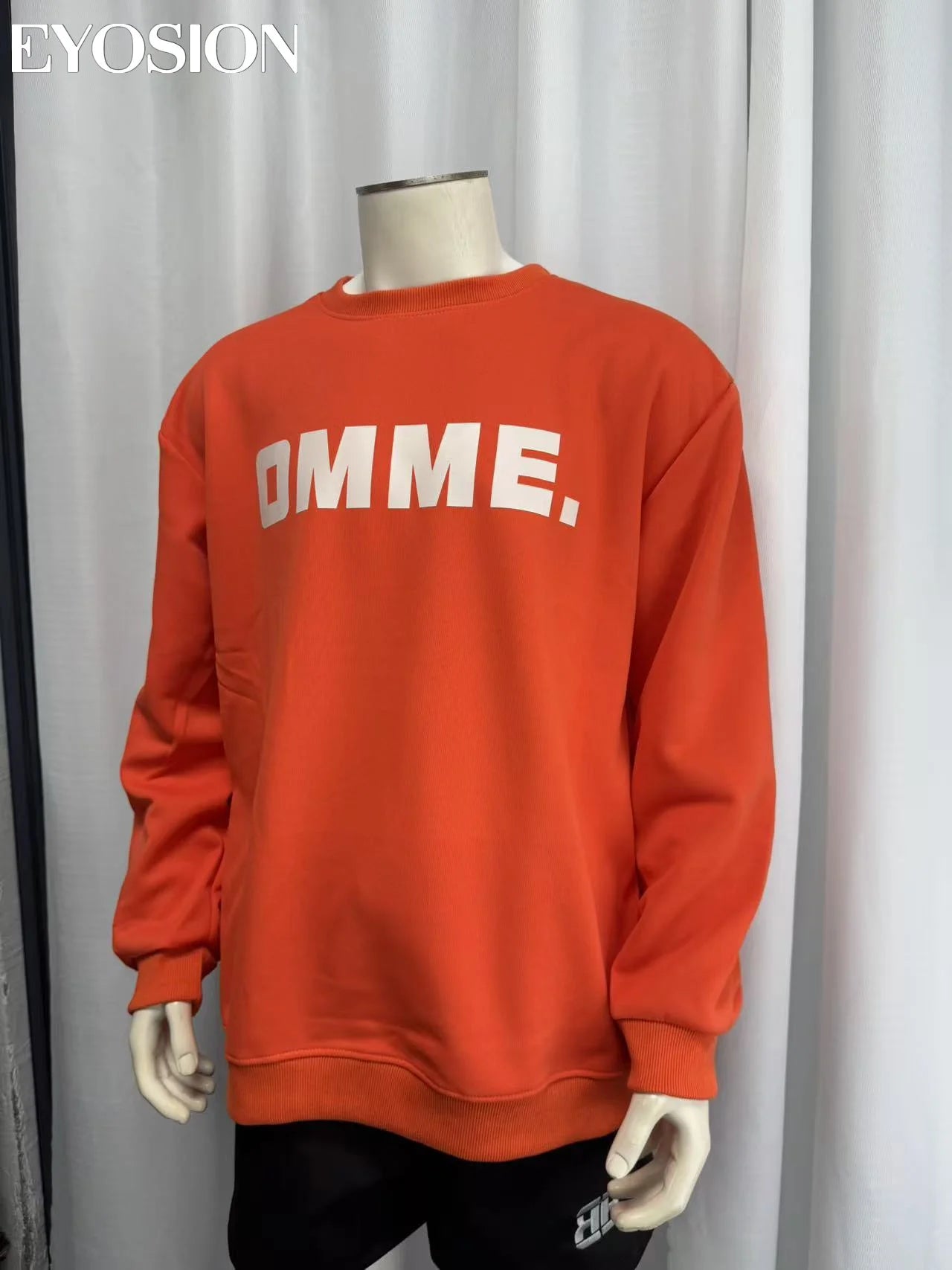 Long Sleeve Men's Pullover Hoodie Autumn Winter New Letter Printing Sweater Casual Harajuku Round Neck Plush Sweatshirt Top