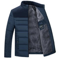 Puffer Jacket Men's Plush Thickened Parkas Stand Collar Jacket