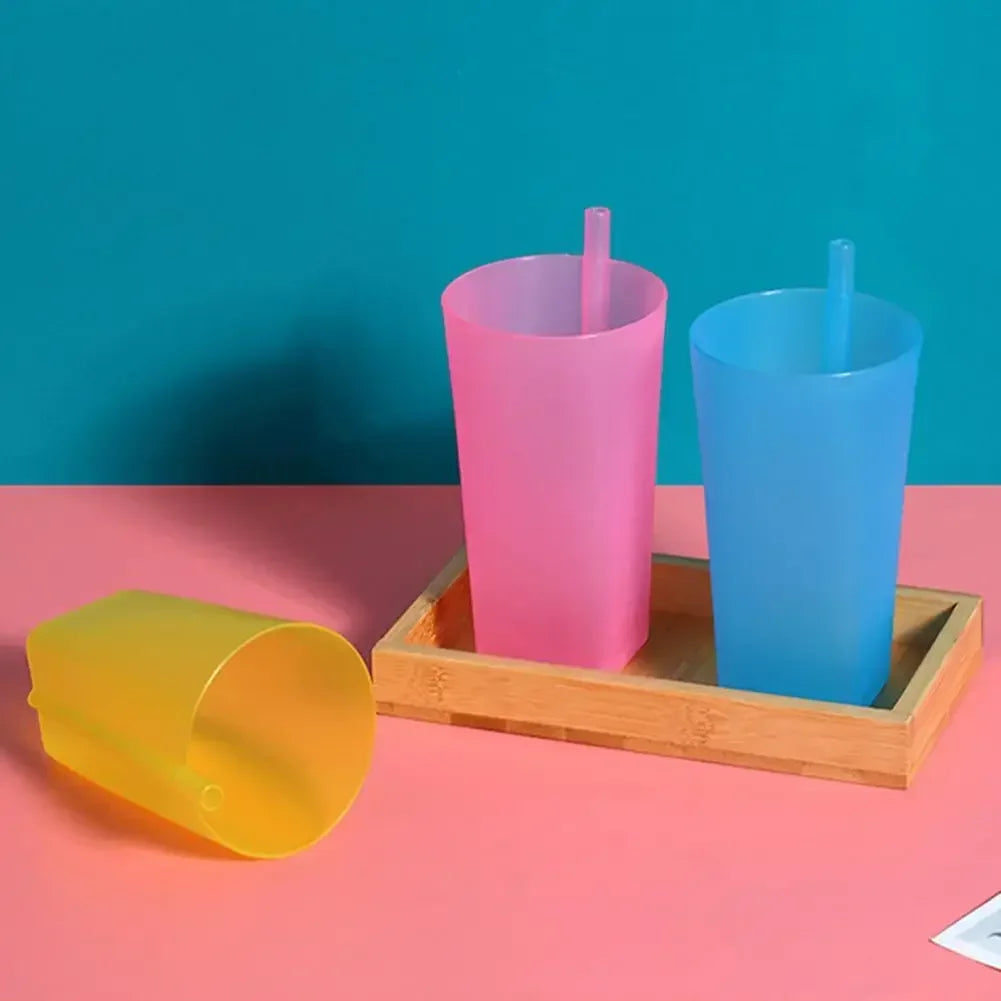 360ml Great Straw Cup Multipurpose Large Capacity Integrated Measuring Straw Drink Jug Juego Tazas De Cafe Y Plato