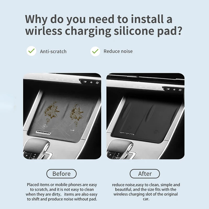 Car Anti-Slip Pad Wireless Charger Anti Dirt Silicone Pad for Chery OMODA 5 C5 Fuel 2022 2023 2024 2025 Interior Accessories