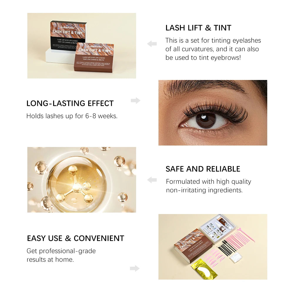 Professional Eyelash Perm &amp; Tint Kit Black Brown Eyebrow