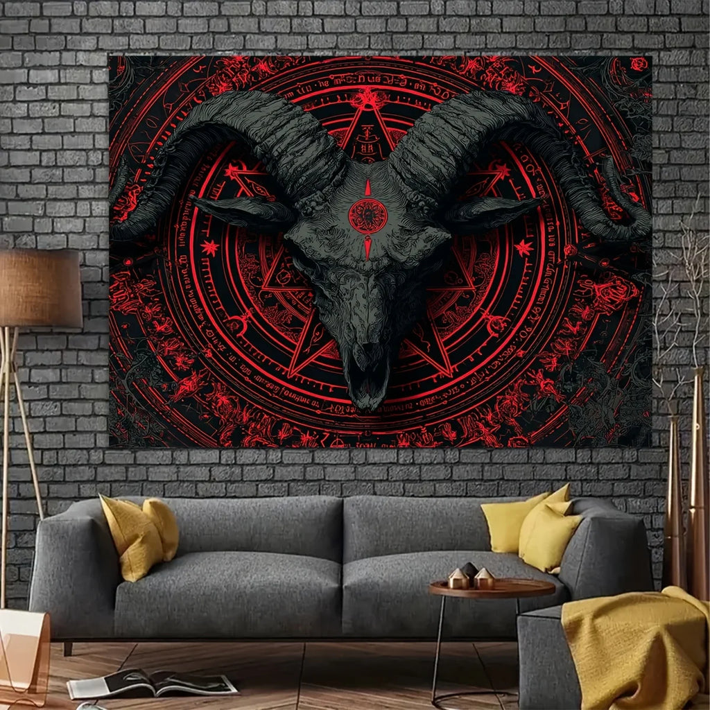VIKAMA Halloween Tapestry Gothic Dark-Themed Party Backdrop Decor Tapestry Home Decor Wall Decor Wall Hanging