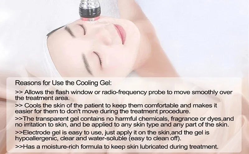 300ml Freezing Cool Gel Hair Removal Cream for Full Body Laser Hair Removal Equipment Skin Care Body Slimming Cream Women Men