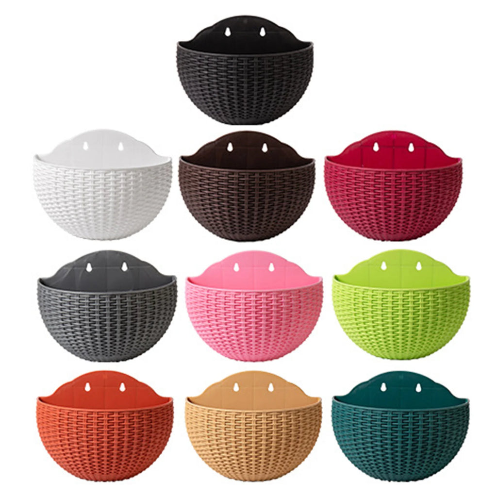 Flower Pot Exquisite Wall-mounted Plastic Wall Hanging Basket Flowerpot for Outdoor Garden Balcony Planter Bucket Home Decor New