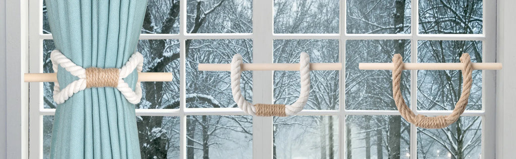 1pc Solid Wooden Stick, Simple Curtain Binding Rope, Curtain Tieback, Curtain Buckle Curtain Holdback For Room Decor home decor