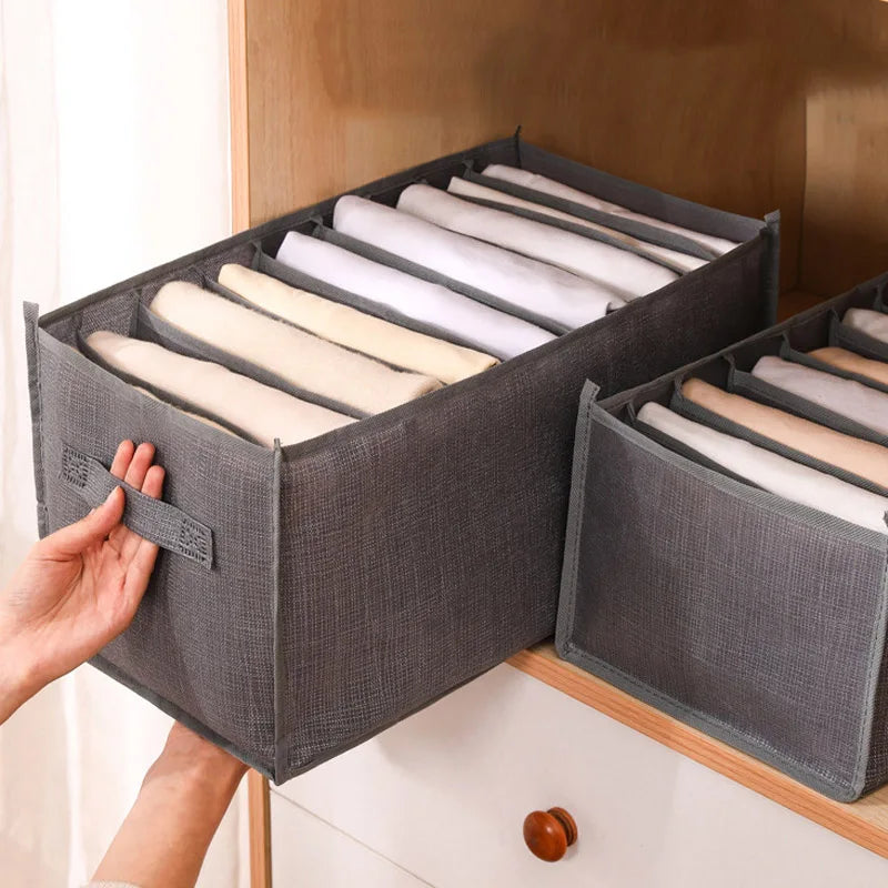 Closets Clothes Organizer Foldable Clothing Jeans Storage Box Closet Drawer Organiser for Pants Jeans T Shirt Underwear Leggings