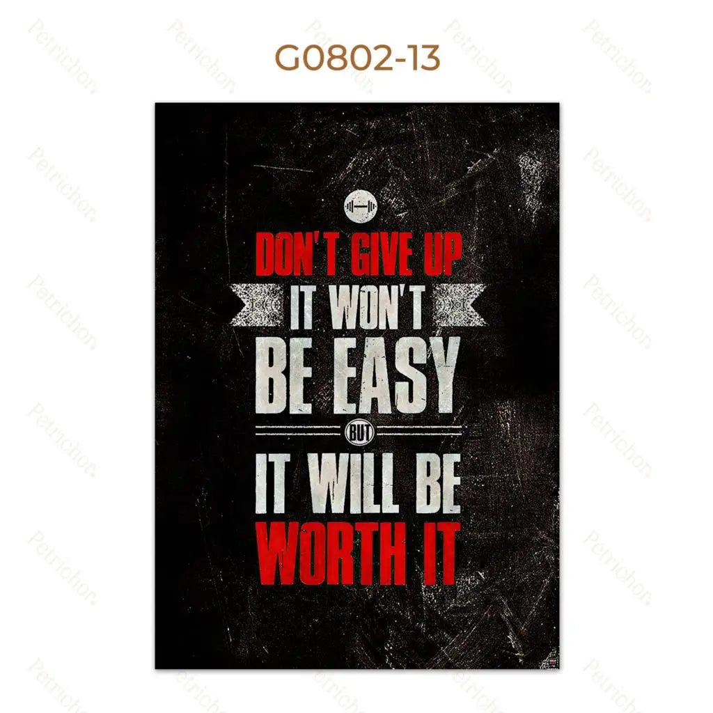 Muscle Motivation Inspirational Quotes Bodybuilding Wall Art Canvas Painting Posters Picture For Gym Fitness Office Home Decor